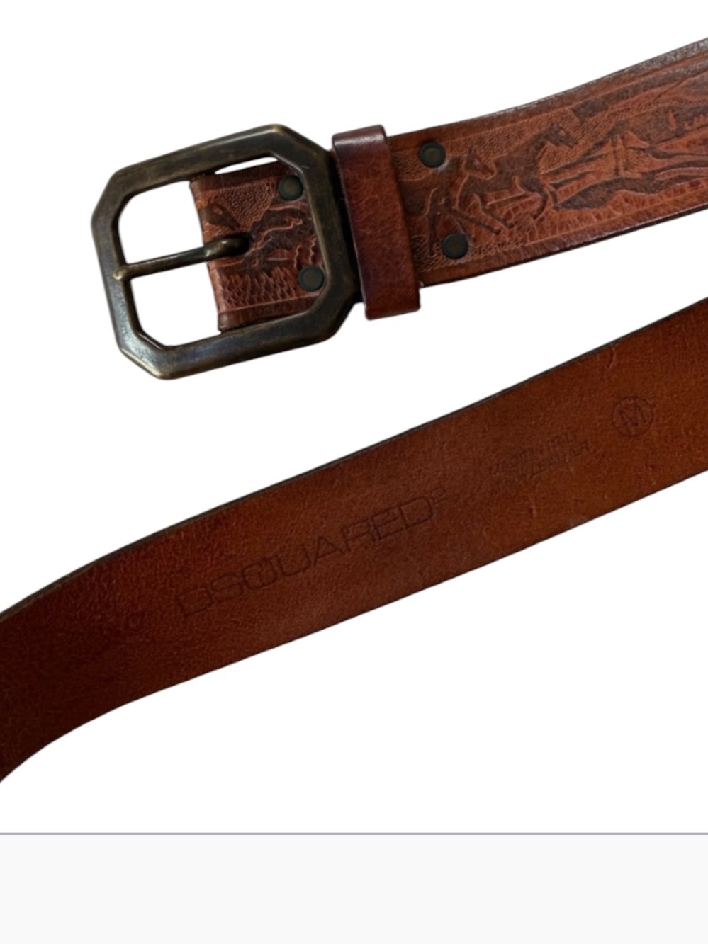 Dsquared2 Rare Vintage Early 2000's Western Belt Size Medium, Pre owned Great
